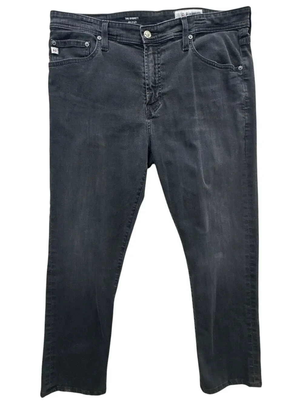 AG Everett Slim Straight Men 36x29 Black Wash Jeans
